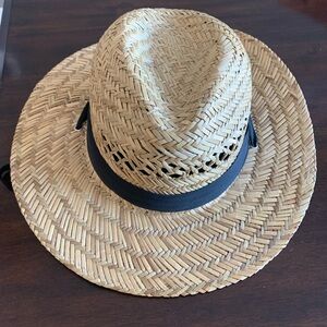 H&M Tan Straw Hat with Black Band